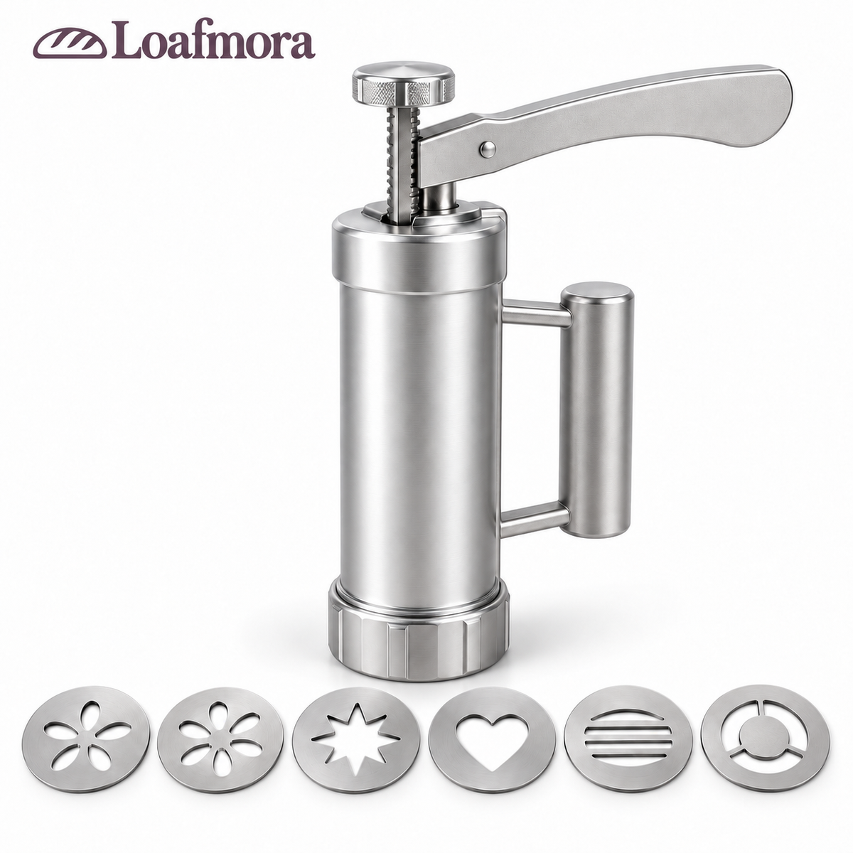 Loafmora Manual Cookie Press - Turn a simple dough into a tray of little shapes.