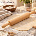 Loafmora Hardwood Rolling Pin - A broad barrel. A familiar rolling rhythm.