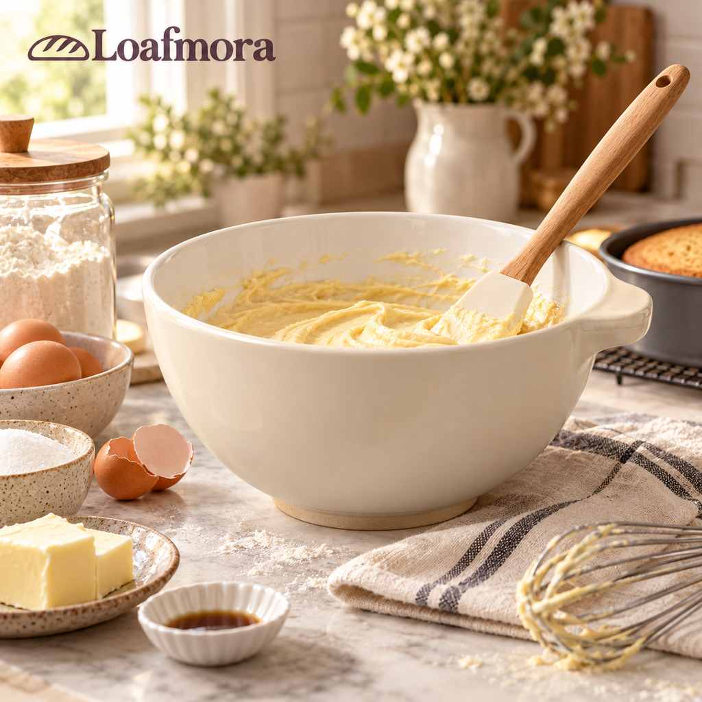 Loafmora Ceramic Sourdough Crock - A dedicated home for your daily starter ritual.