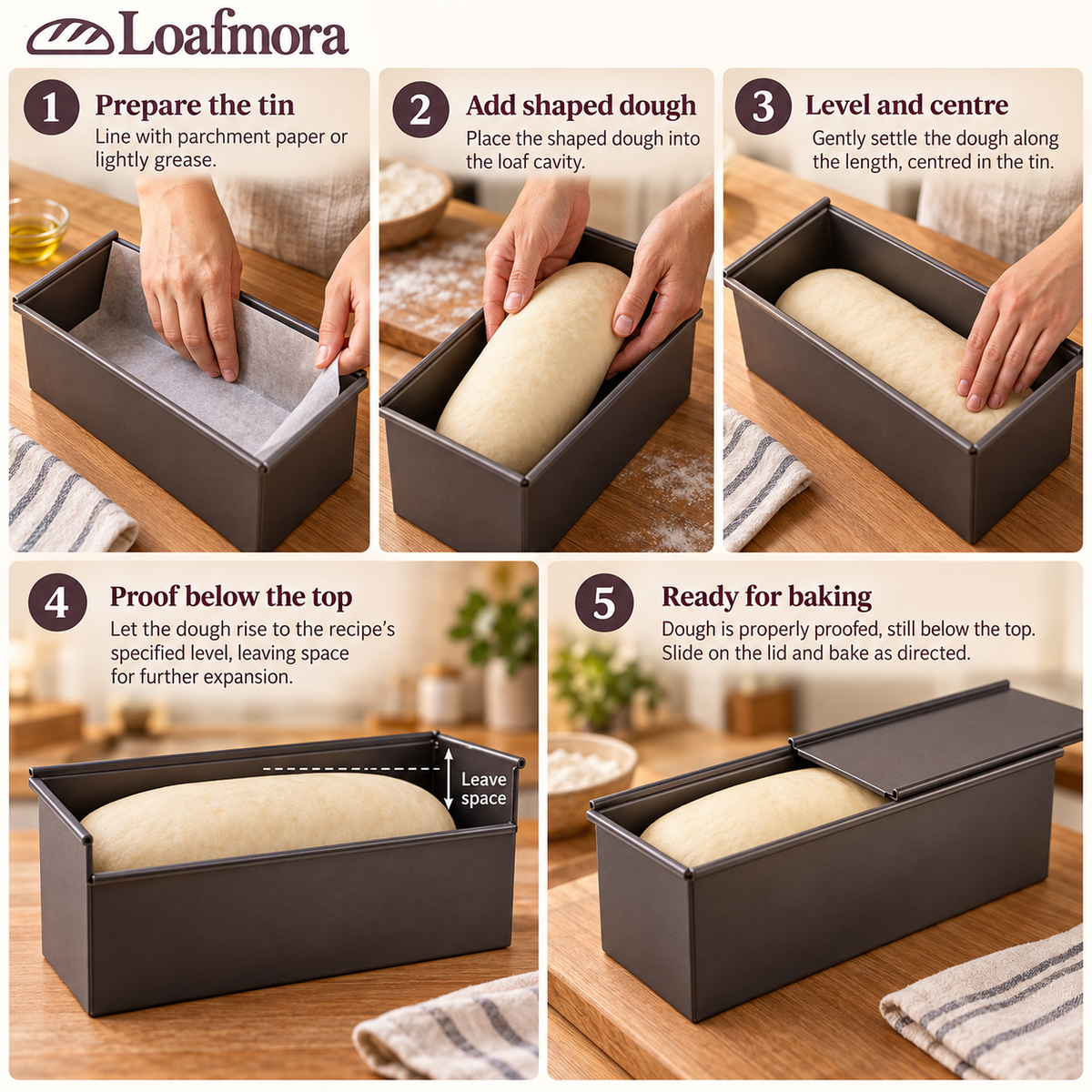 Loafmora Pullman Loaf Pan - A homemade loaf with an everyday place at the table.
