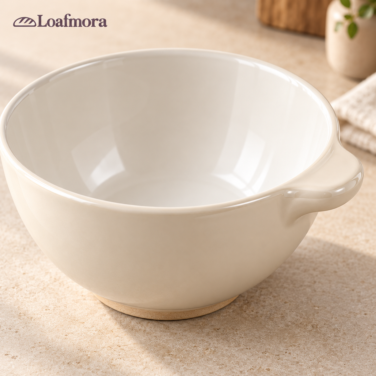 Loafmora Ceramic Sourdough Crock - A dedicated home for your daily starter ritual.