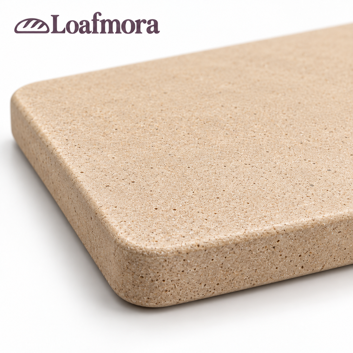 Loafmora Bread Baking Stone - A simple baking surface beneath your next loaf.