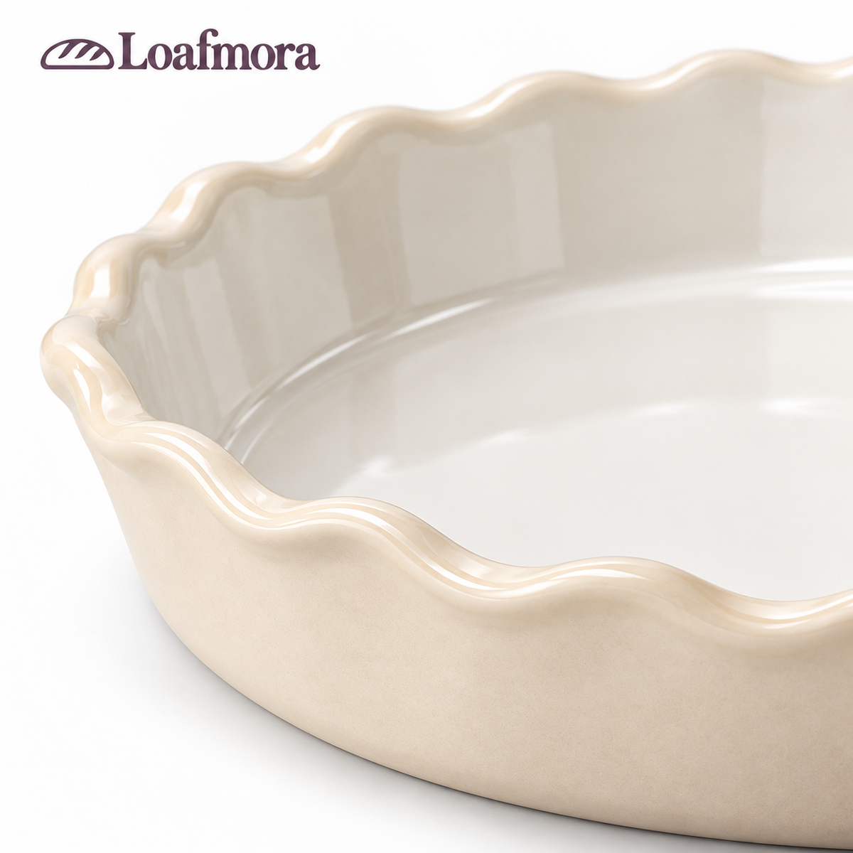 Loafmora Ceramic Pie Dish - From the first pastry edge to the last shared slice.