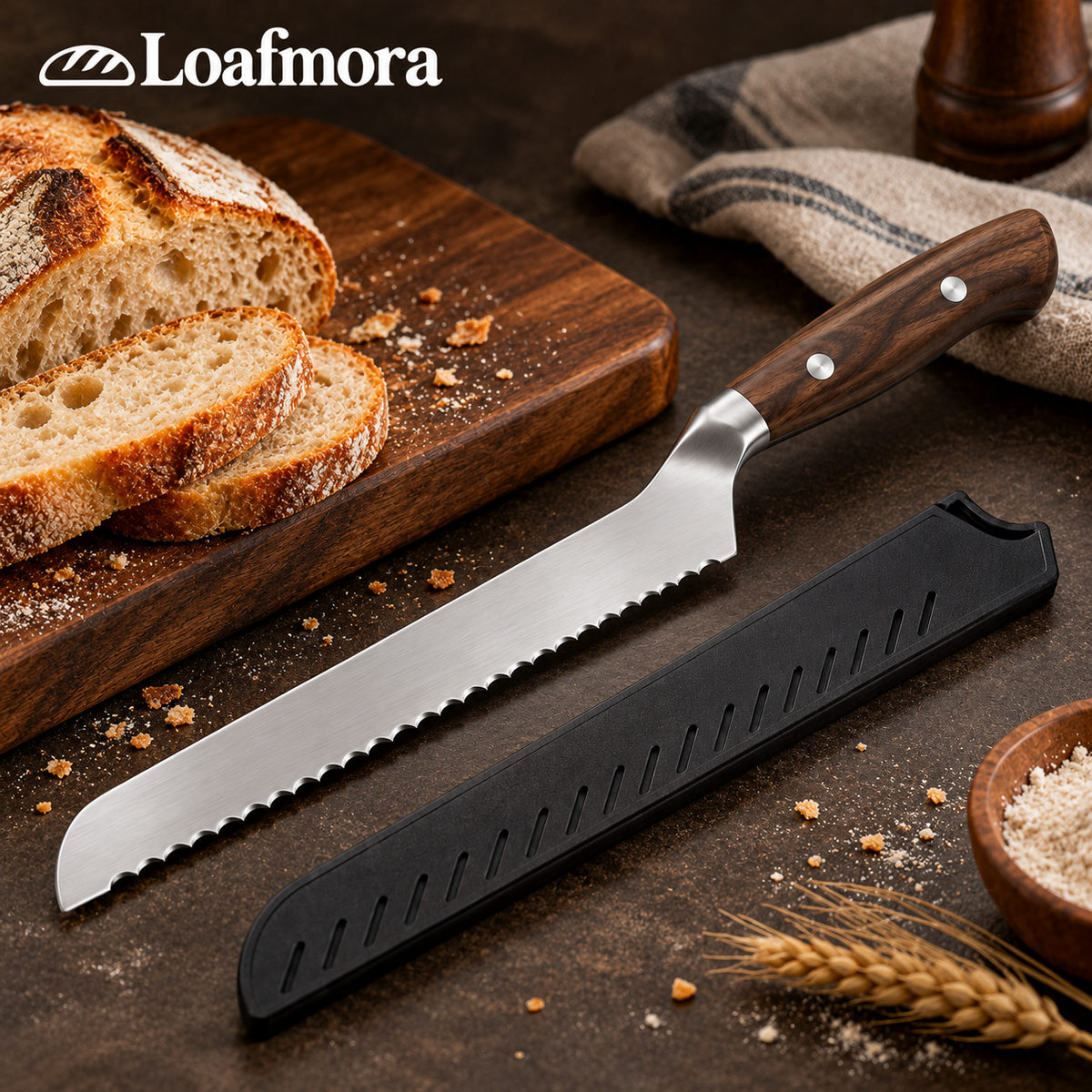 Loafmora Offset Bread Knife - Make the first slice part of the pleasure.